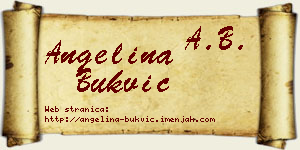 Angelina Bukvić vizit kartica